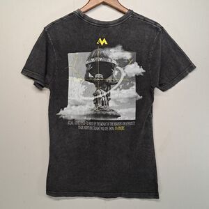 Mindset Atlas T Shirt Small Black Acid Wash To Endure Graphic Tee